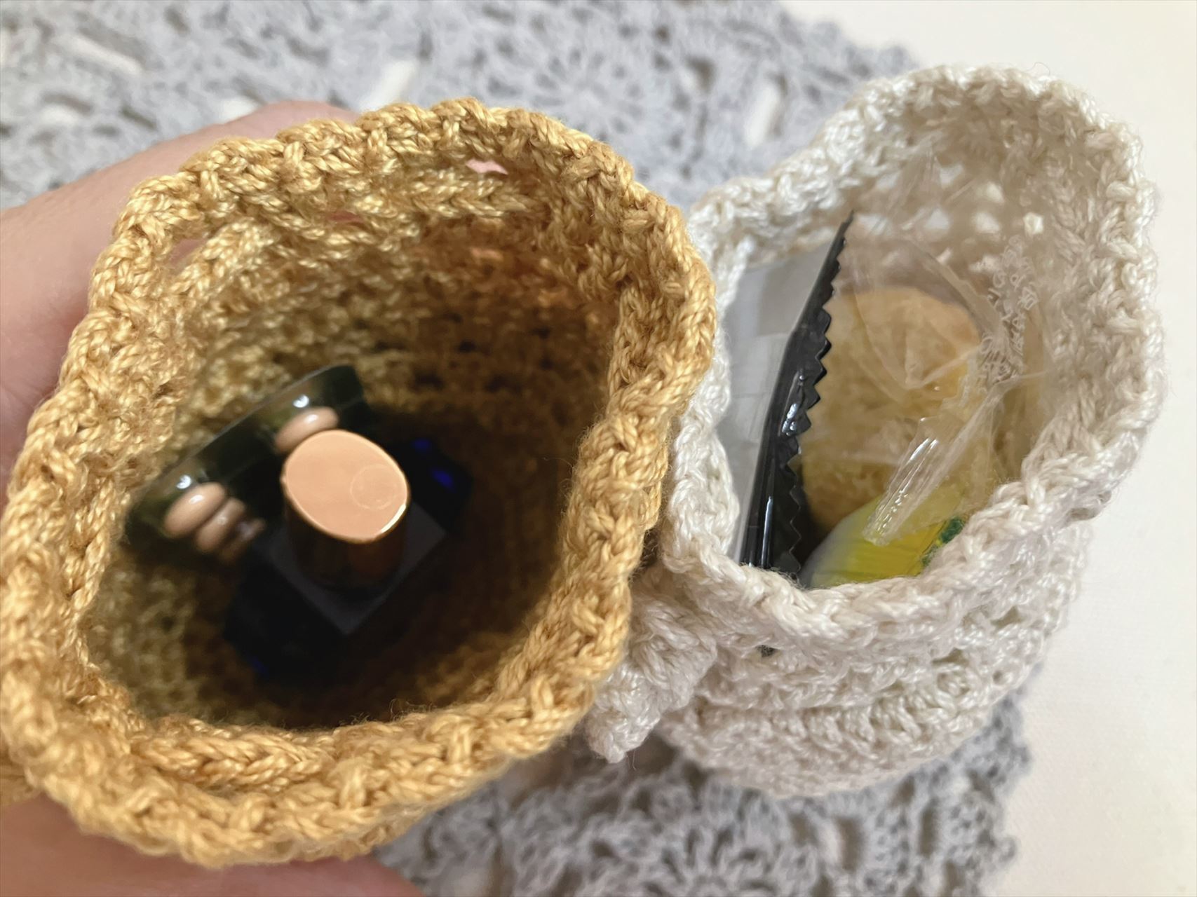 ATELIER*mati*のかぎ針編み小物制作講座〜手乗りサイズの巾着とポーチ〜の紹介画像6