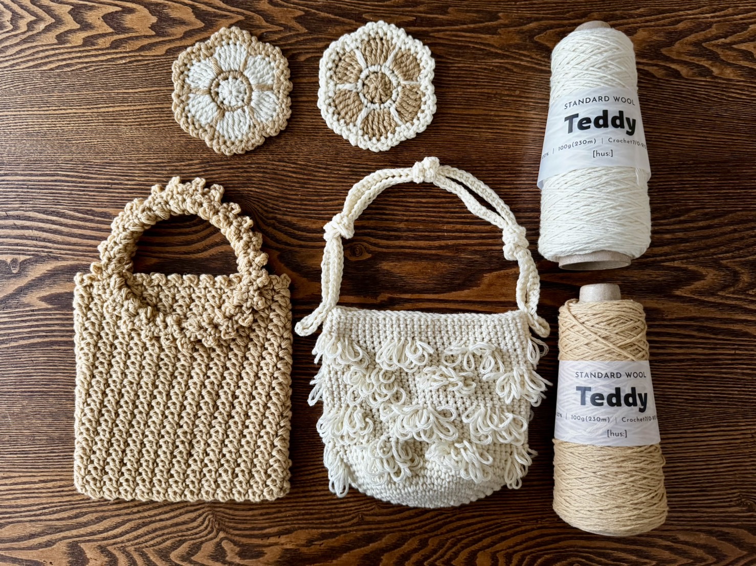 GUッチ風 オリジナルハンドメイド バッグ かぎ針編み物
