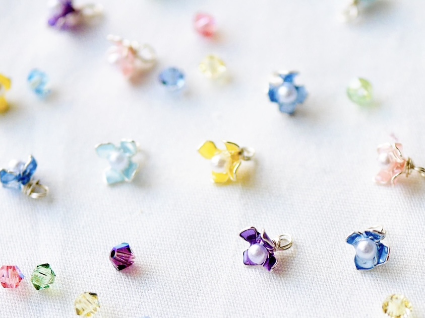 紫陽花のディップアートアクセサリー講座の紹介画像5