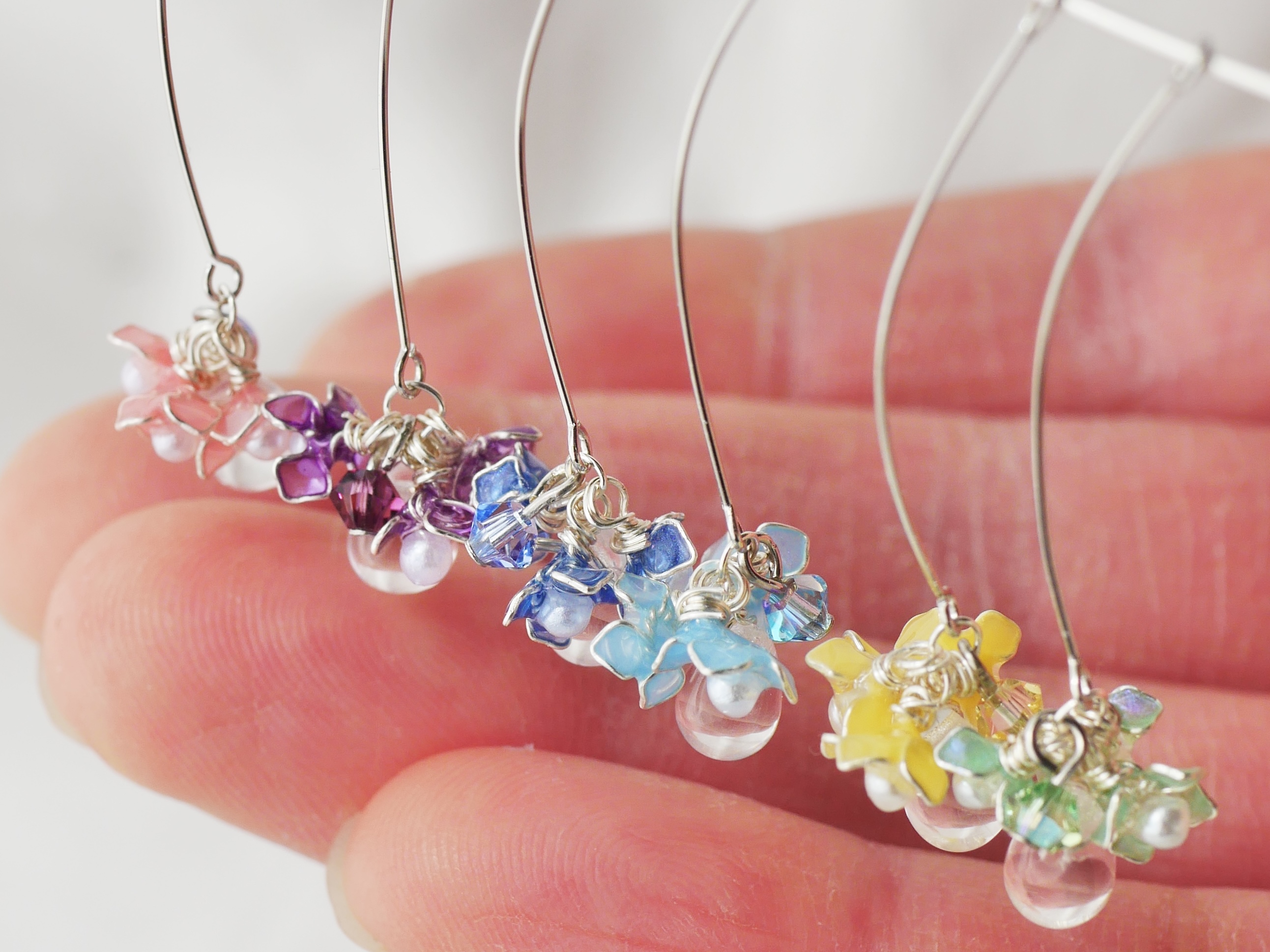 紫陽花のディップアートアクセサリー講座の紹介画像6