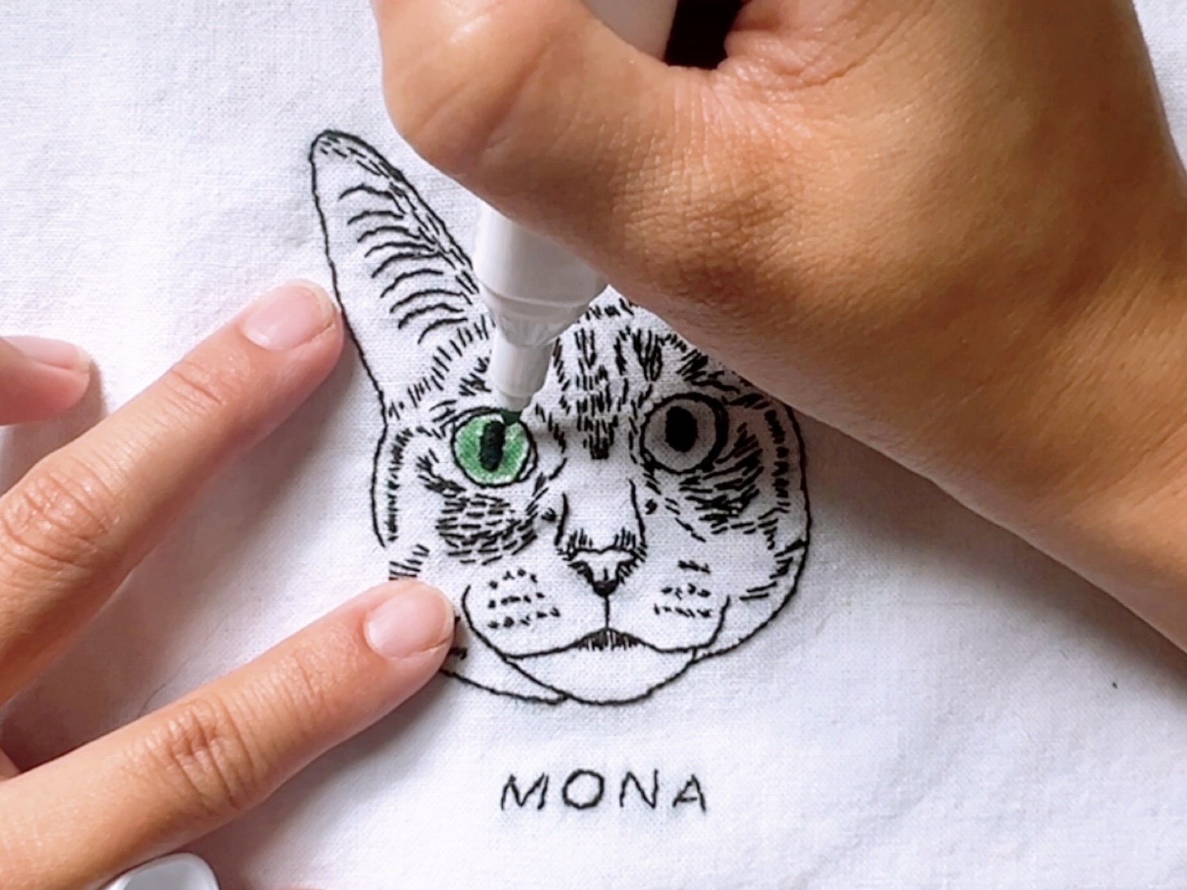 線画で描く うちの子刺繍 〜壁掛けインテリア講座〜の紹介画像3