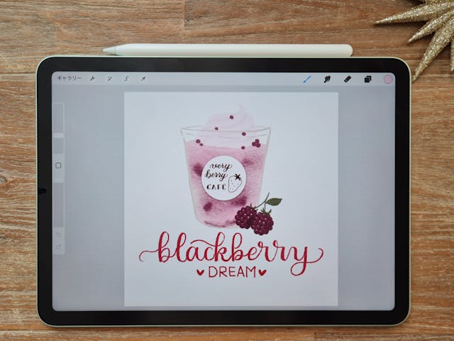 Procreateで描く、カフェメニュー風イラスト＆手描き文字講座