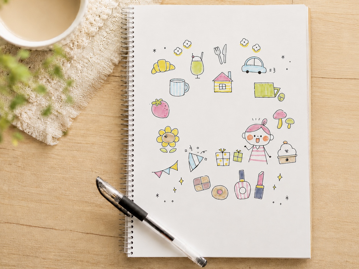 はじめてでもかんたん！ 手帳に描くボールペンイラスト講座の紹介画像1