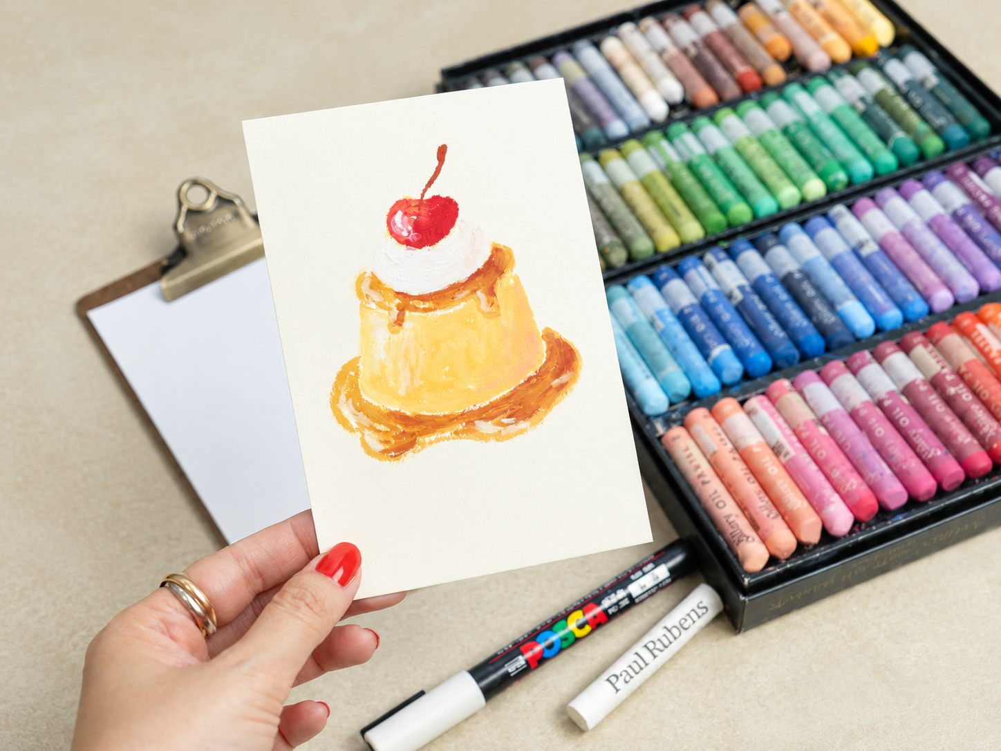 はじめてのオイルパステル講座｜スイーツ・ドリンク・花を描こうの紹介画像9