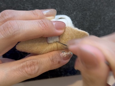 羊毛フェルトで作る「茶白猫フレーム」講座の紹介画像9