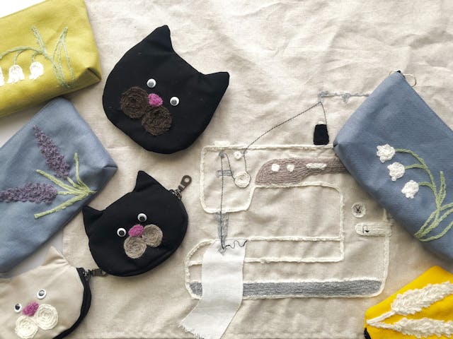 ミシン刺繍でつくる！はじめてのモチーフアイテム講座