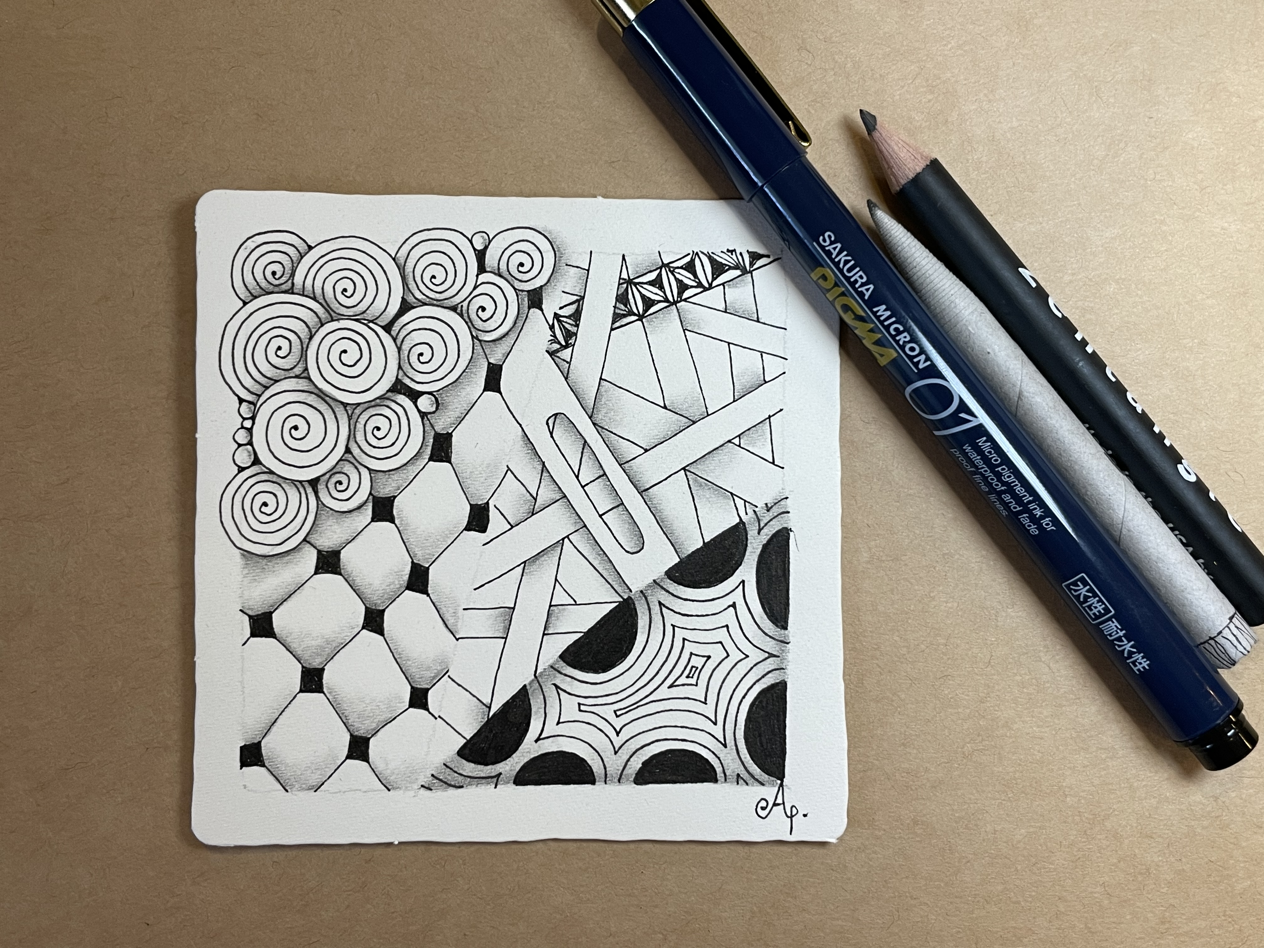 絵心不要のアートの世界！線を楽しむゼンタングル®︎講座の紹介画像4