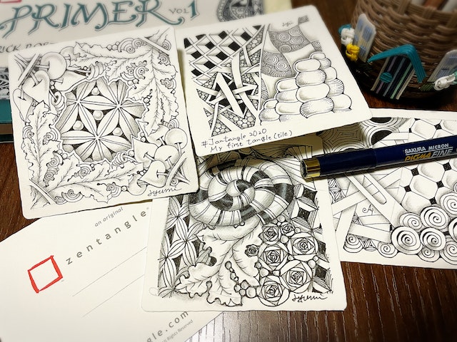 絵心不要のアートの世界！線を楽しむゼンタングル®︎講座の紹介画像8