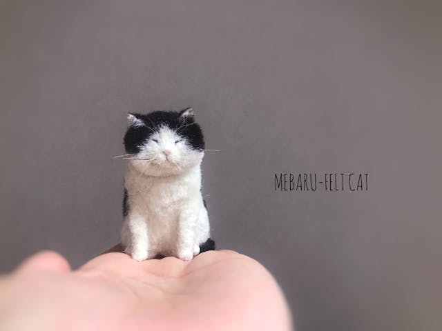 MEBARUが教える！はじめての羊毛フェルト講座 -白黒猫編-