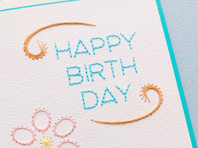 Happy Birthdayカード(文字)の画像