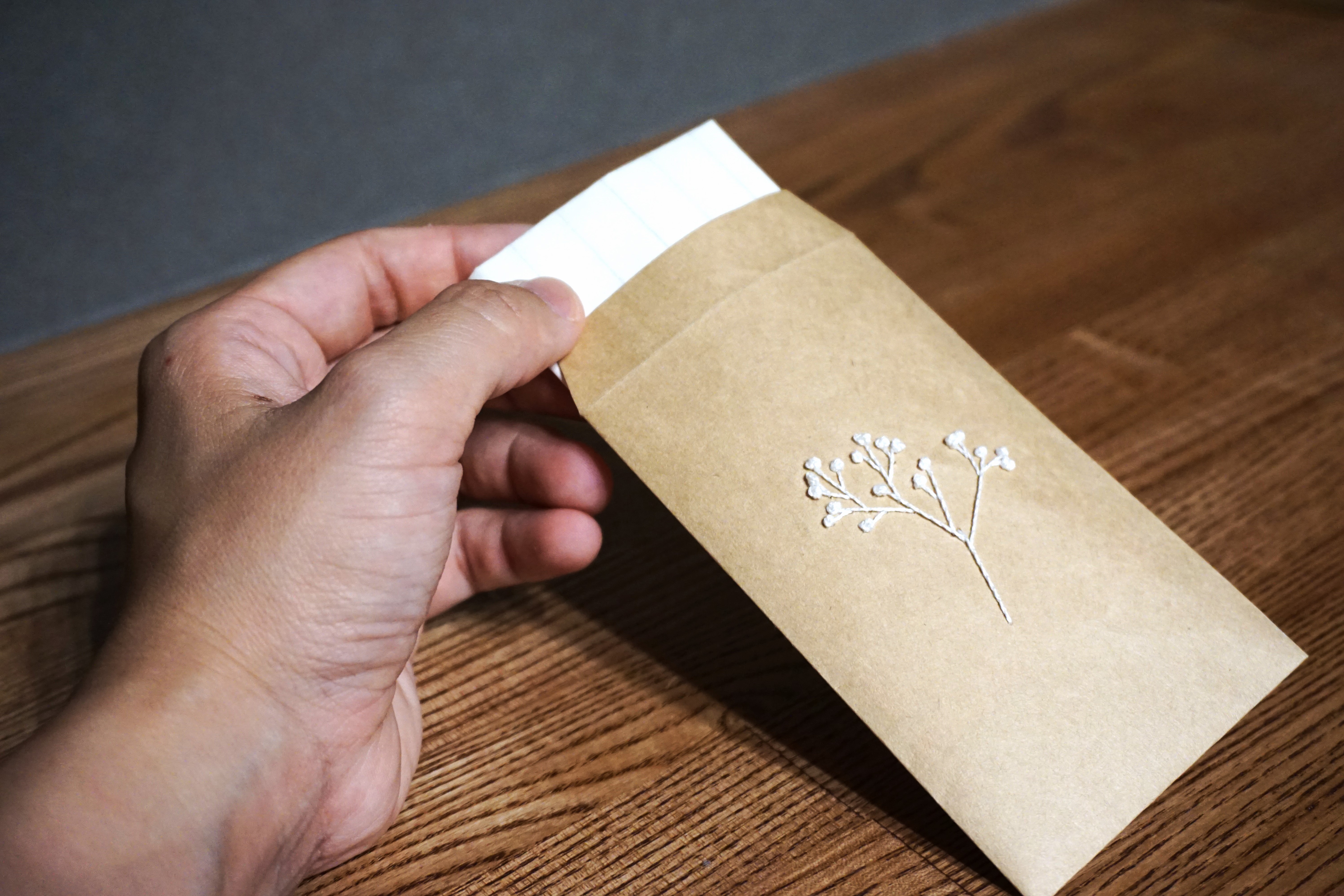 紙刺繍の基礎とチュートリアル：ポチ袋の作成の画像