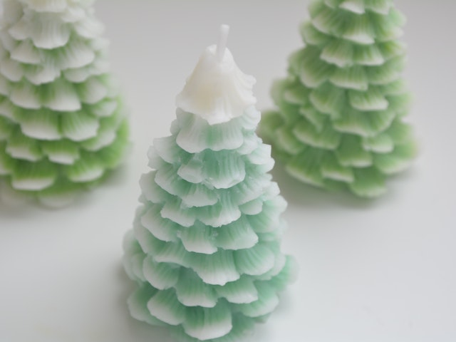 クリスマスツリーキャンドルの作り方の画像