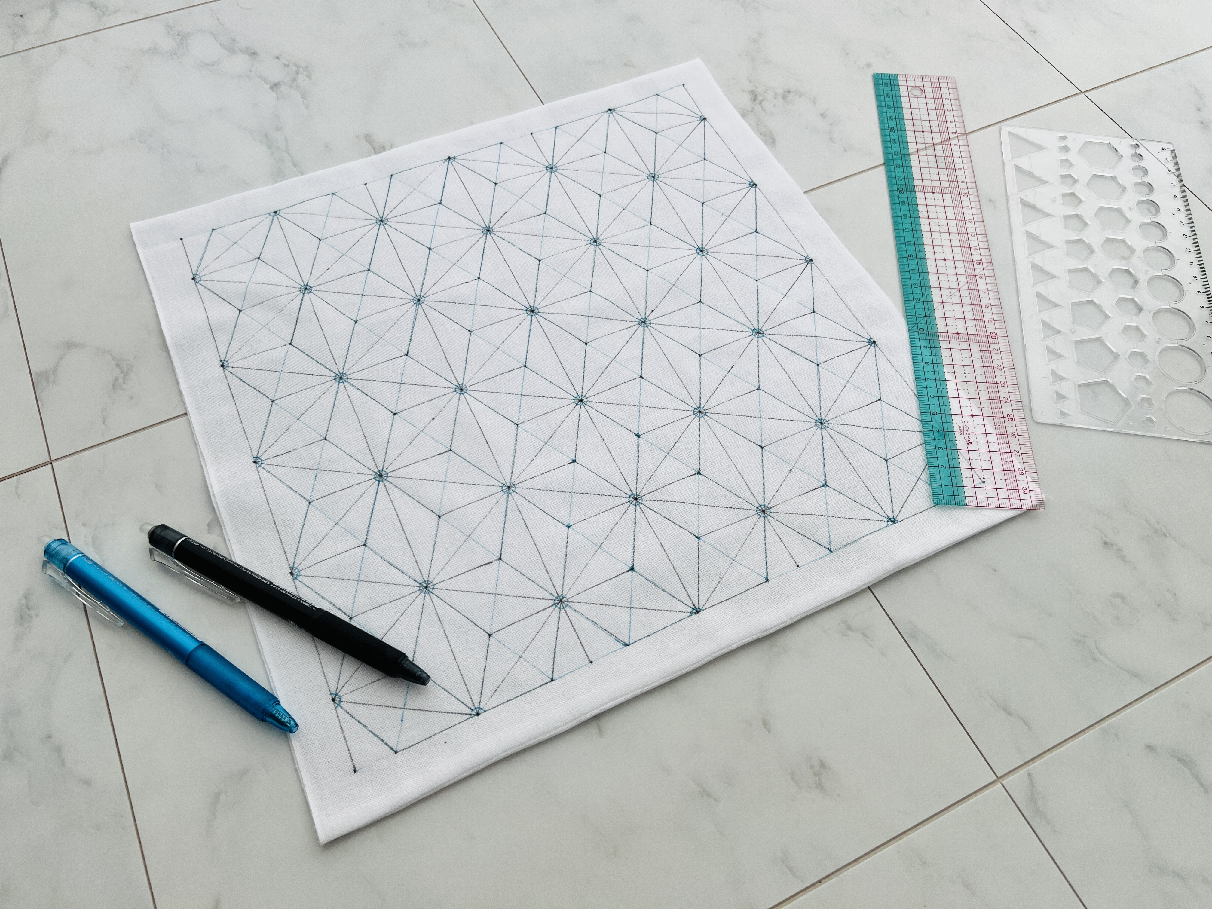 麻の葉の描き方の画像