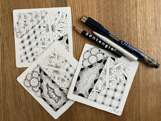 ゼンタングルの基本のタイルを描く(ゼンタングルとは)の画像