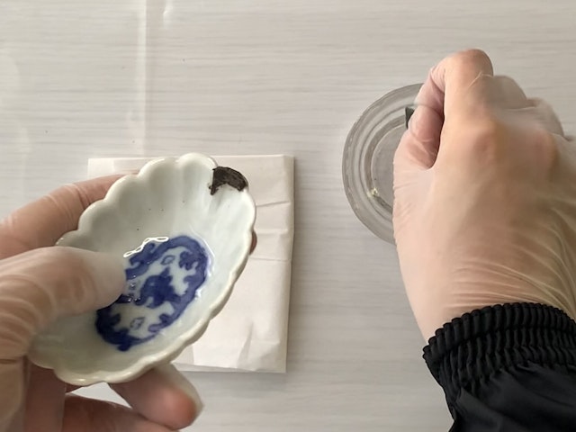 下地作り②(錆漆を研ぐ)の画像