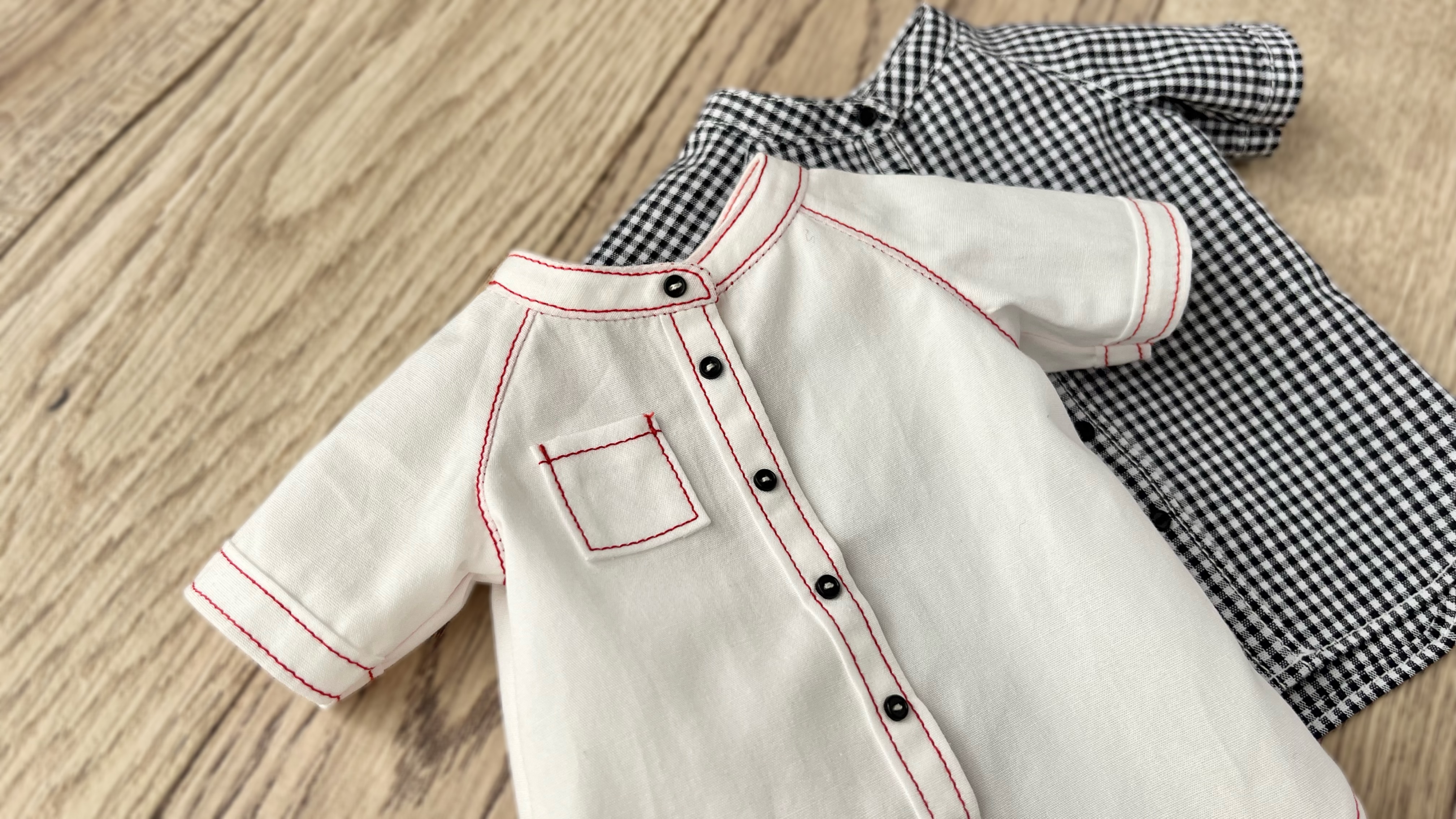 バンドカラーシャツワンピース（後編）の画像