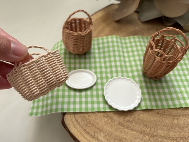 楕円のミニかごの作り方の画像