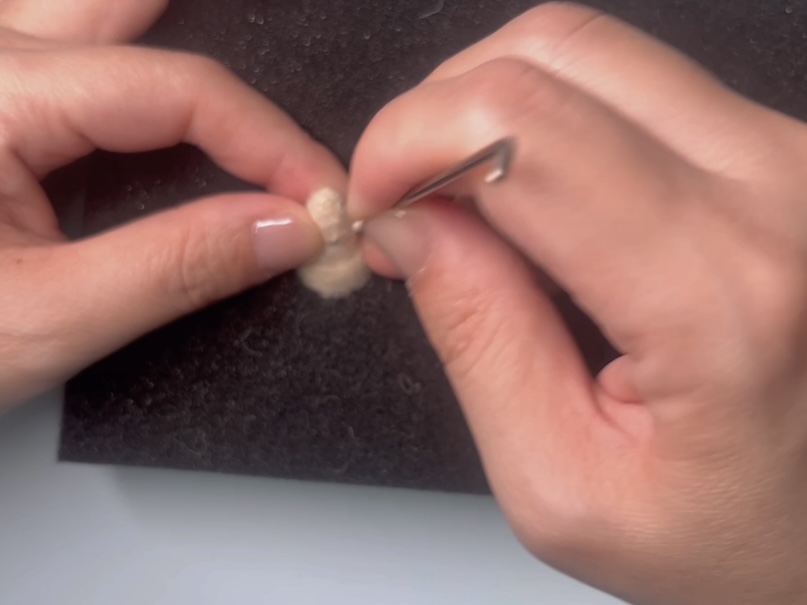 顔の肉付けと毛の作り方の画像