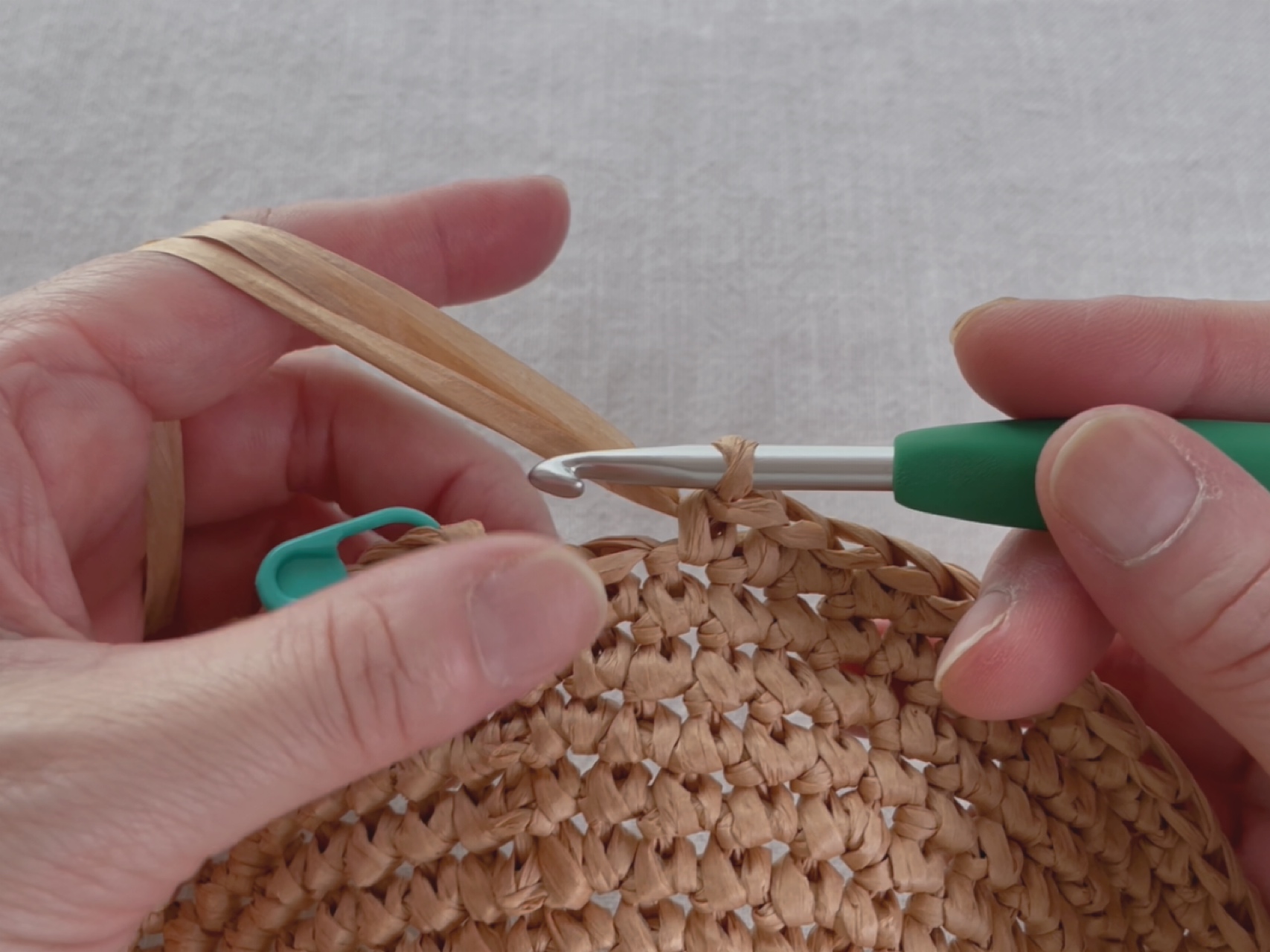 底の編み方の画像