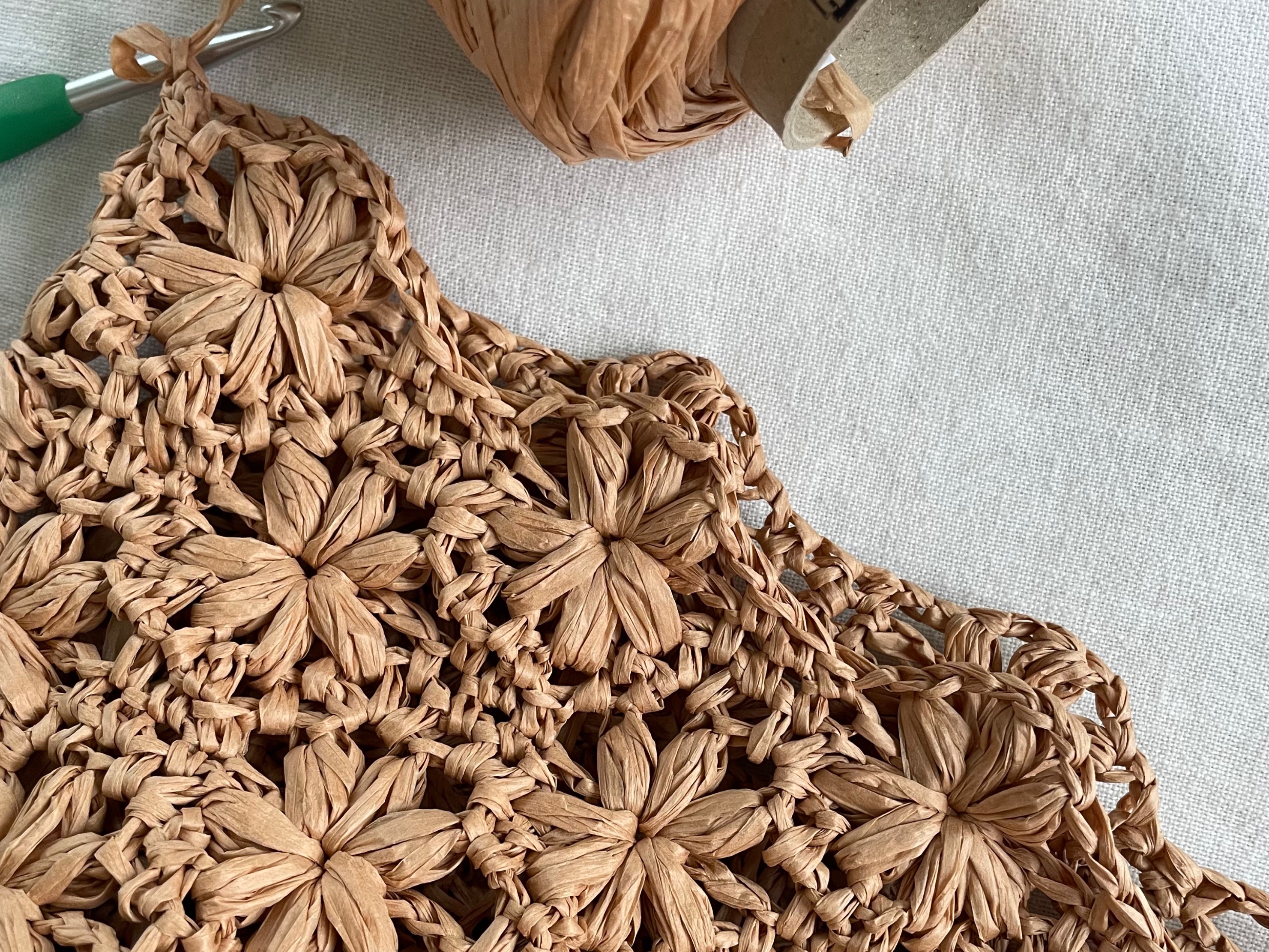 花模様編み4段目以降の編み方の画像