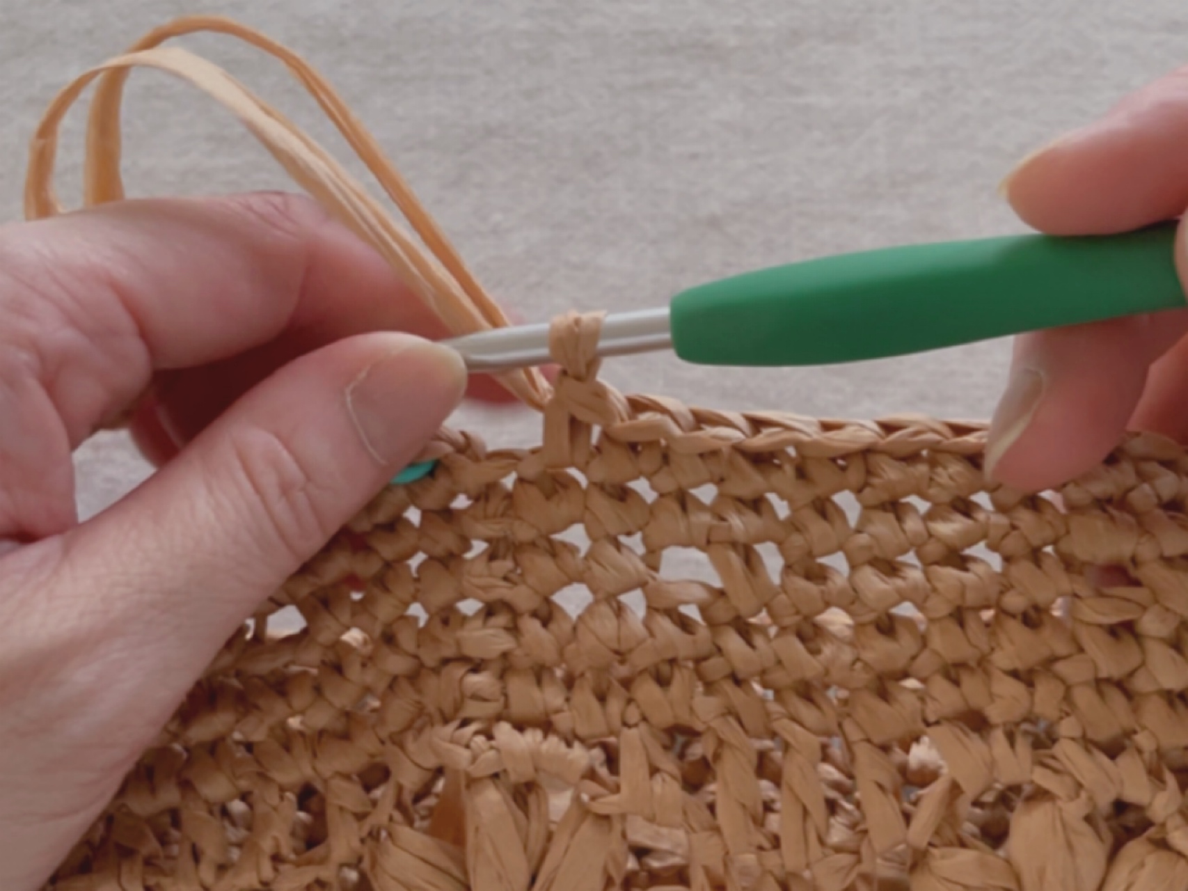 入れ口部分の編み方の画像