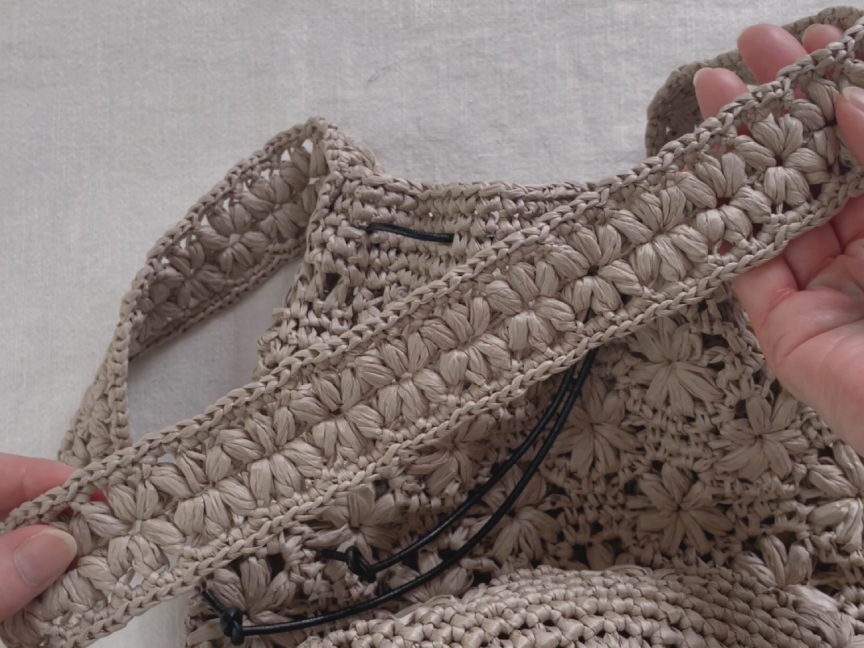 ショルダーの編み方の画像