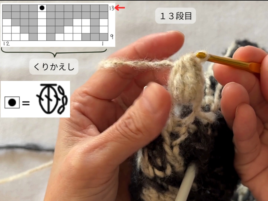 Lesson5:ヨークの模様編み②の画像