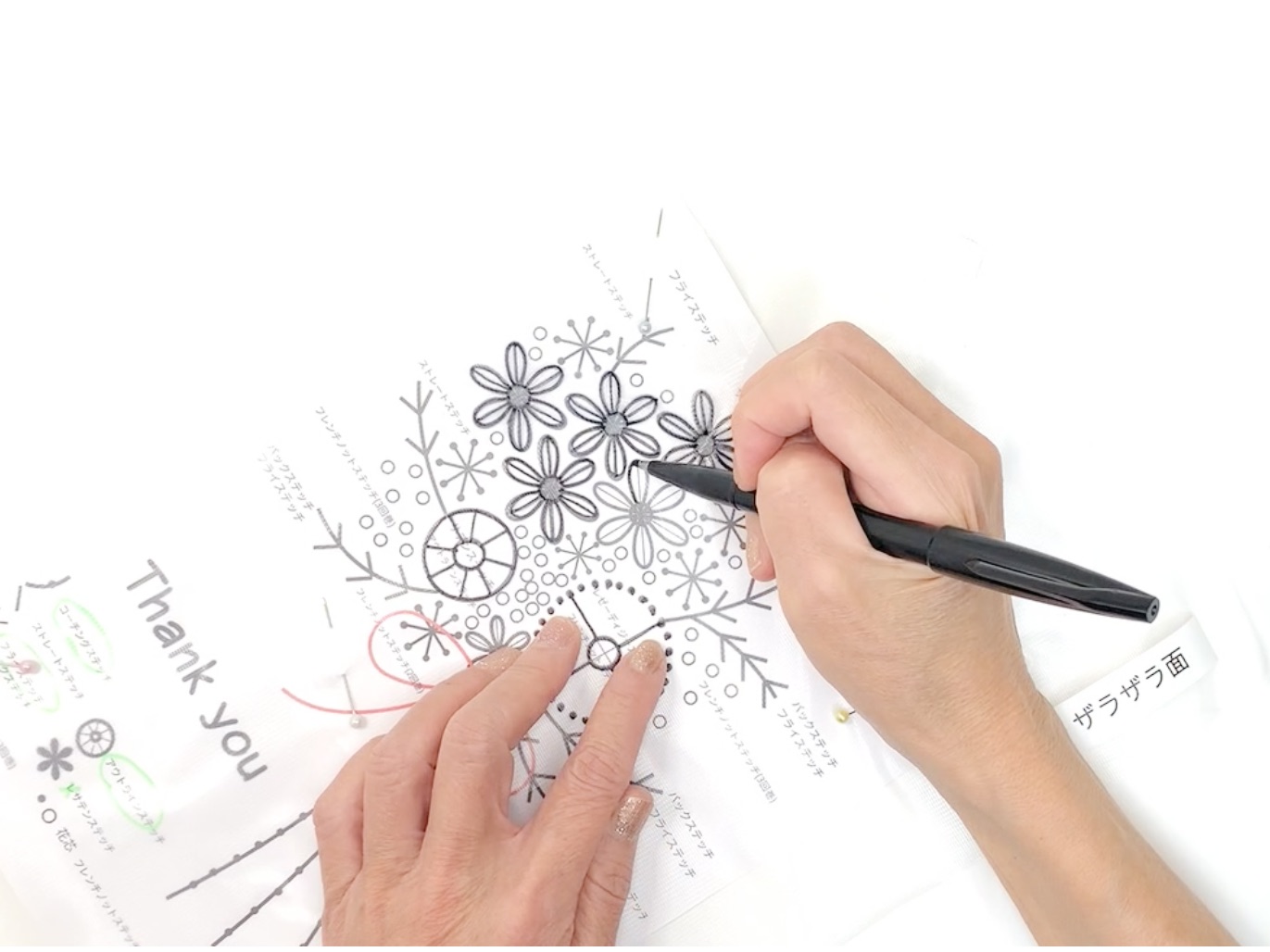 図案の写し方の画像