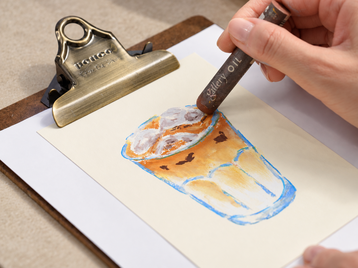 カフェラテを描こうの画像