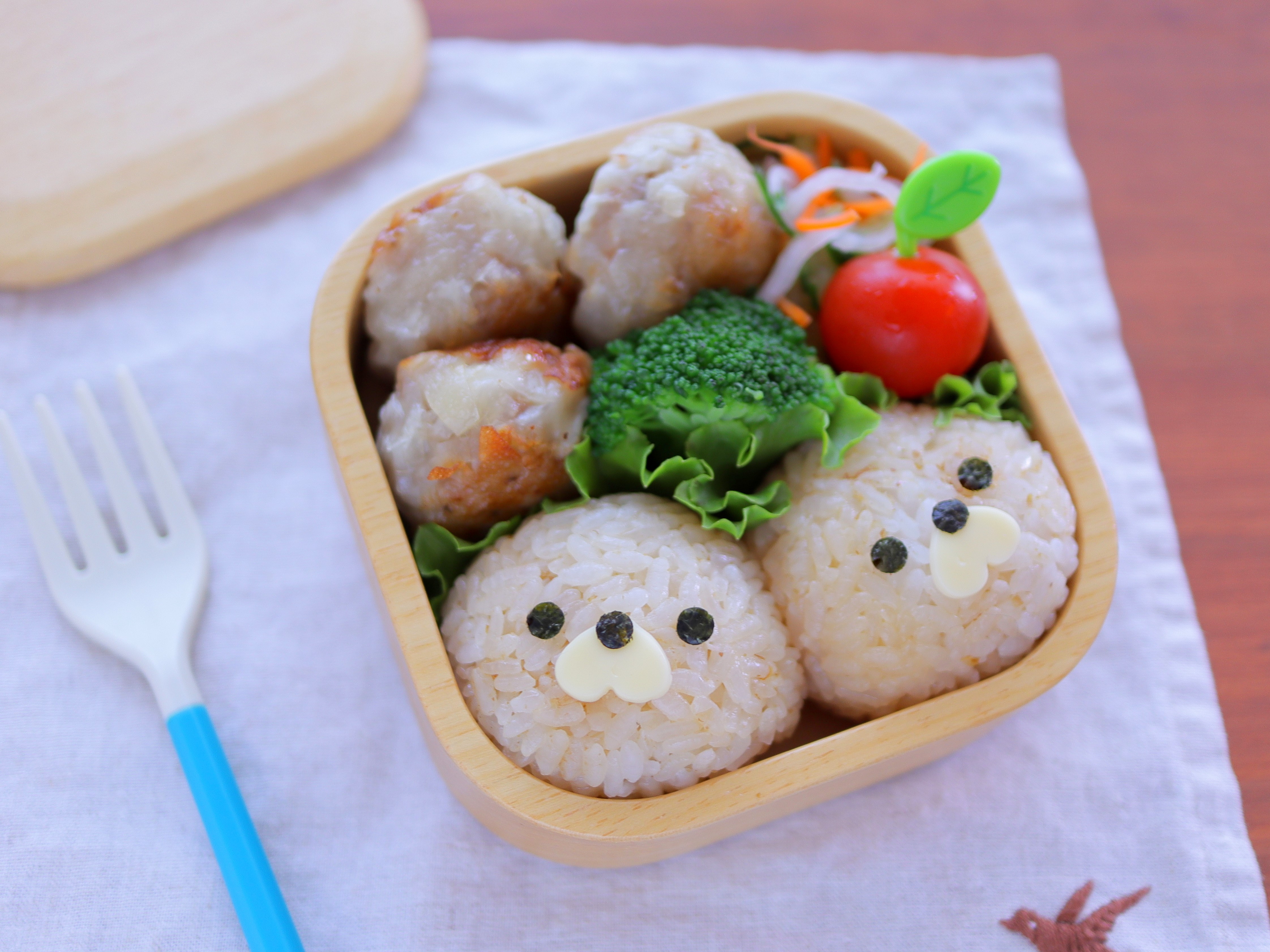 あざらしくんと包まないシュウマイ弁当の画像