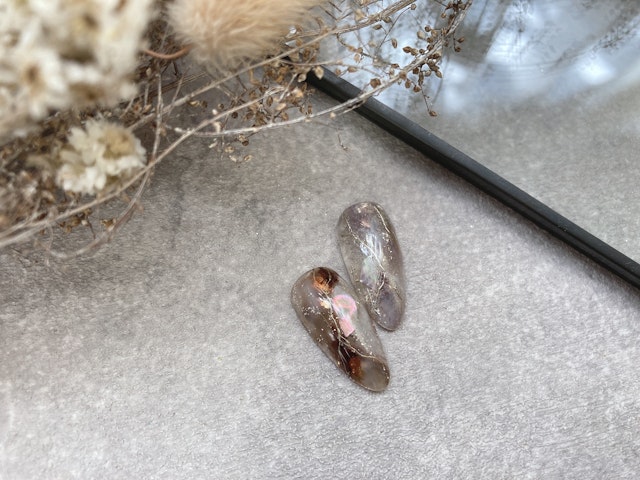 clear stone 2パターン(クリア天然石)の画像
