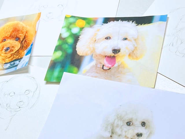 写真の選び方・下描きの画像