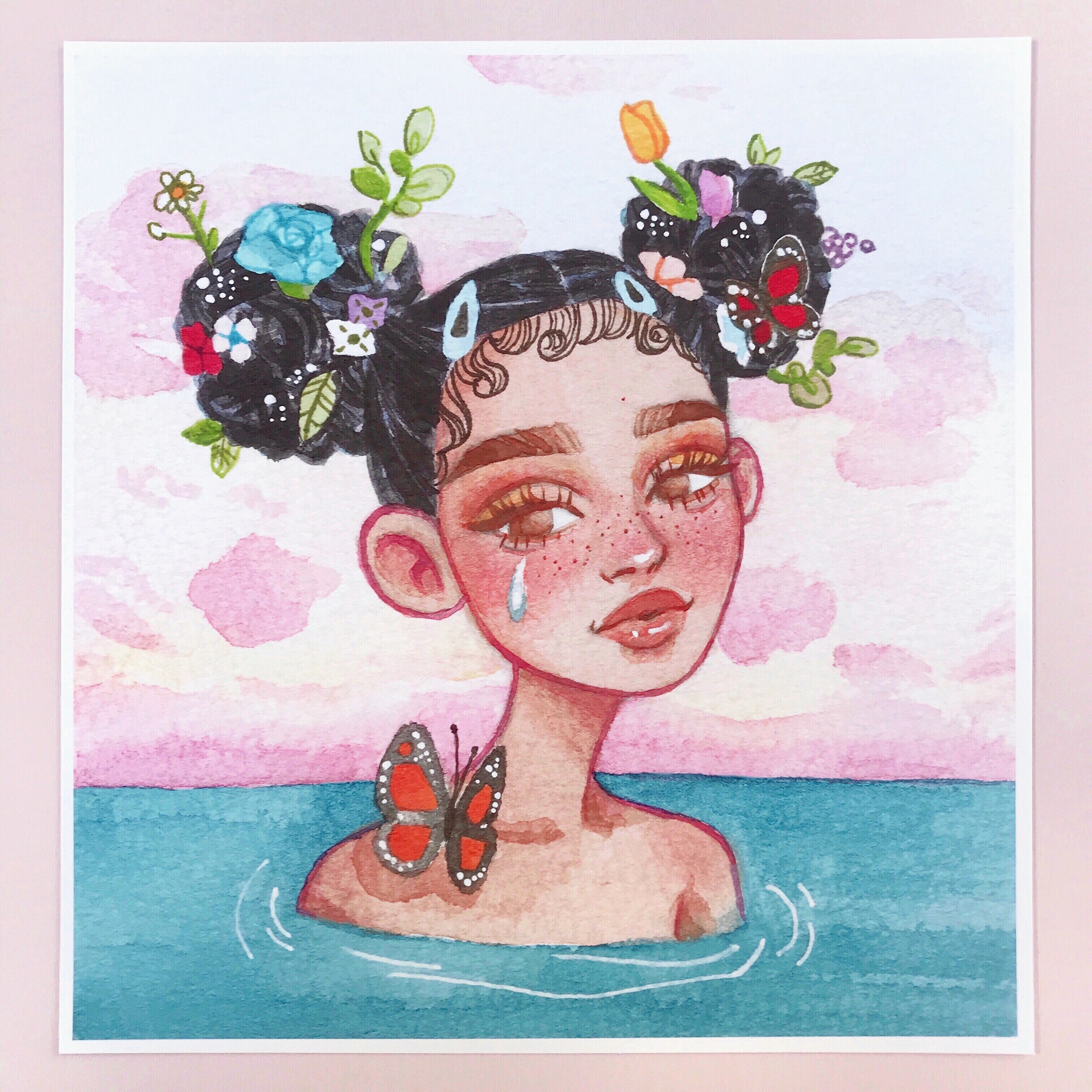 アートプリント＊ひとりぼっちの幸せ