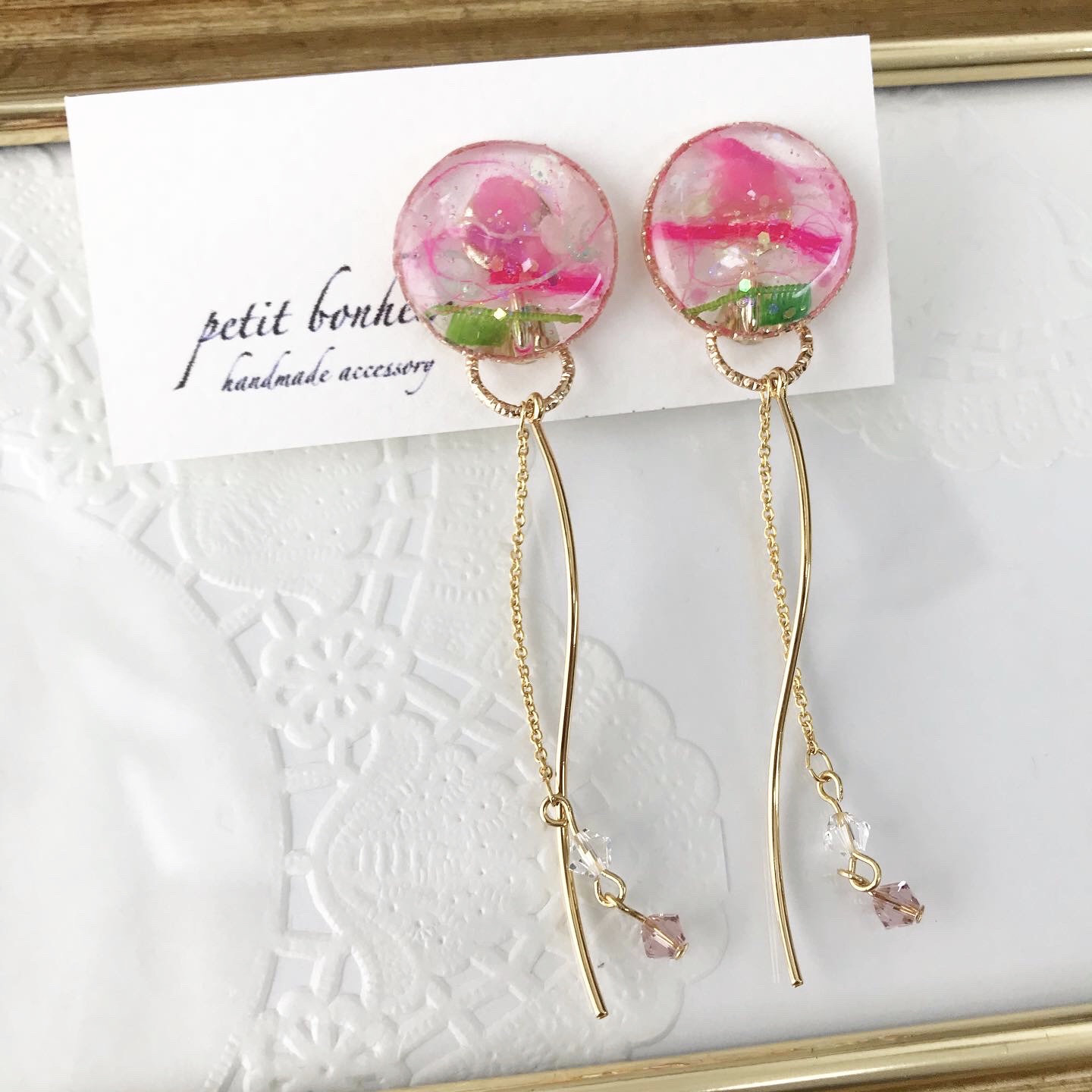 ヨーヨーみたいなイヤリング