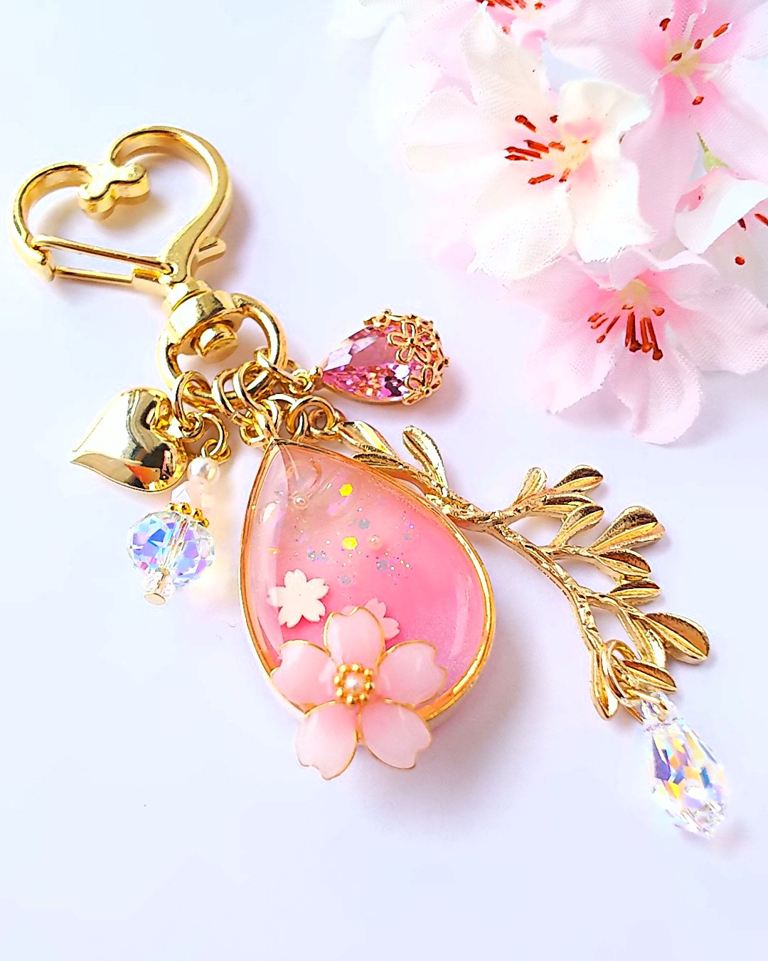桜ドロップ🌸バッグチャーム（B）