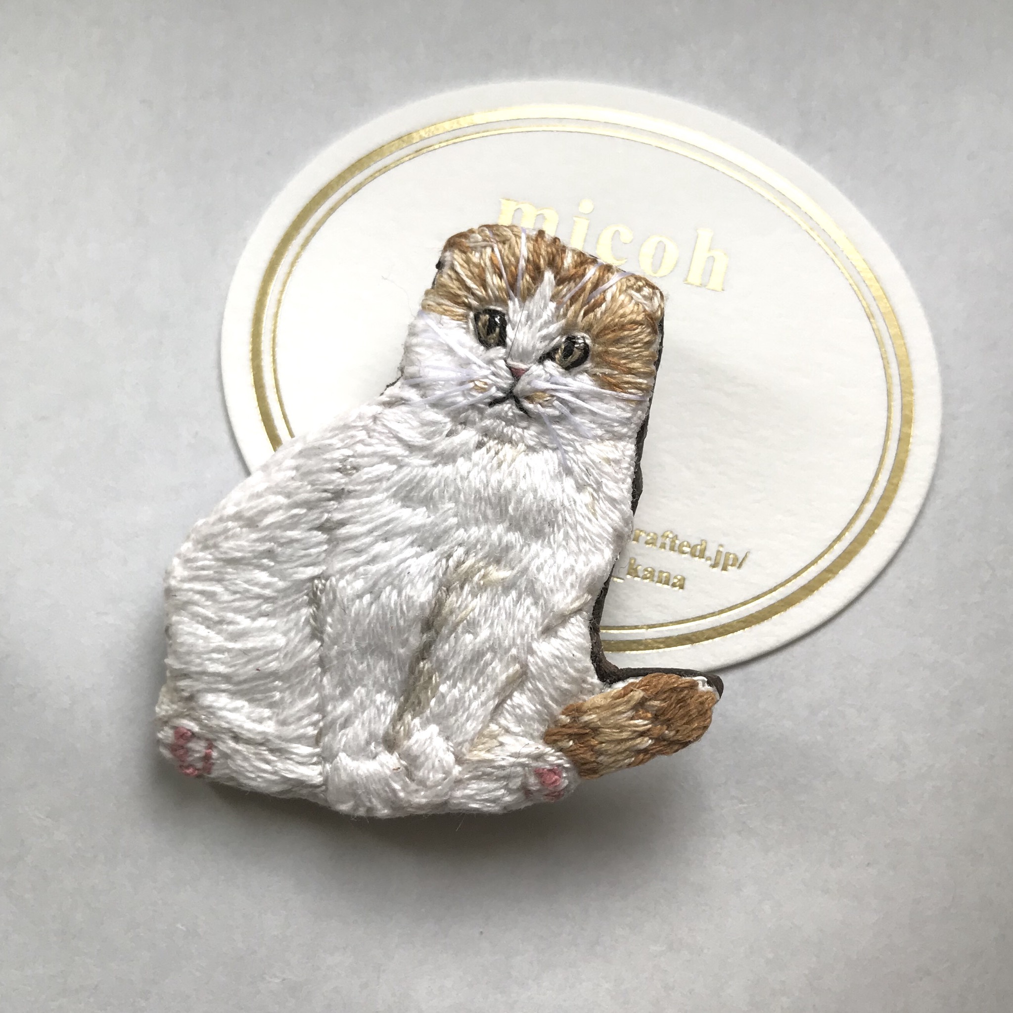 スコティッシュフォールド　ブローチ