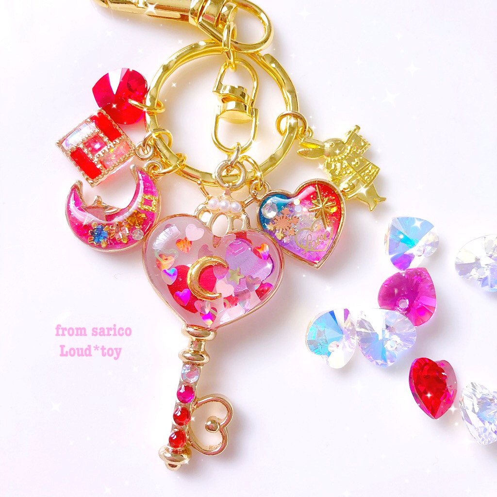 ハート鍵チャーム