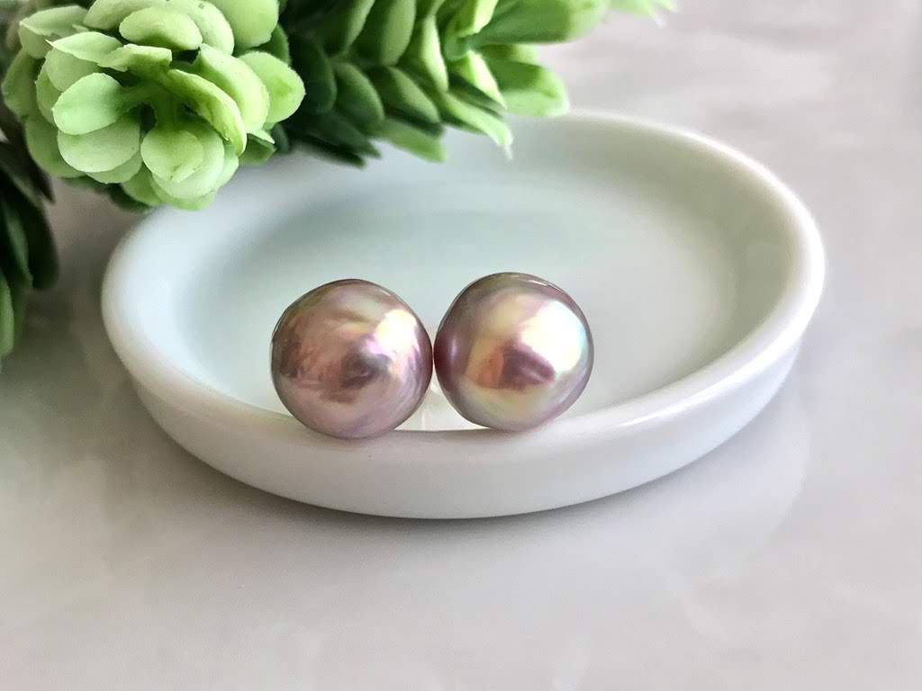 K14GF エジソンパール セミバロック スタッドピアス I