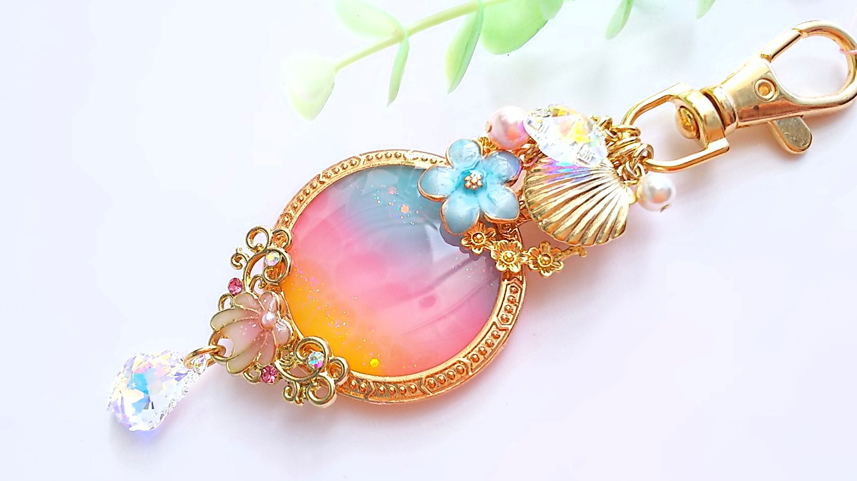 レインボーマリンキーホルダー🌺