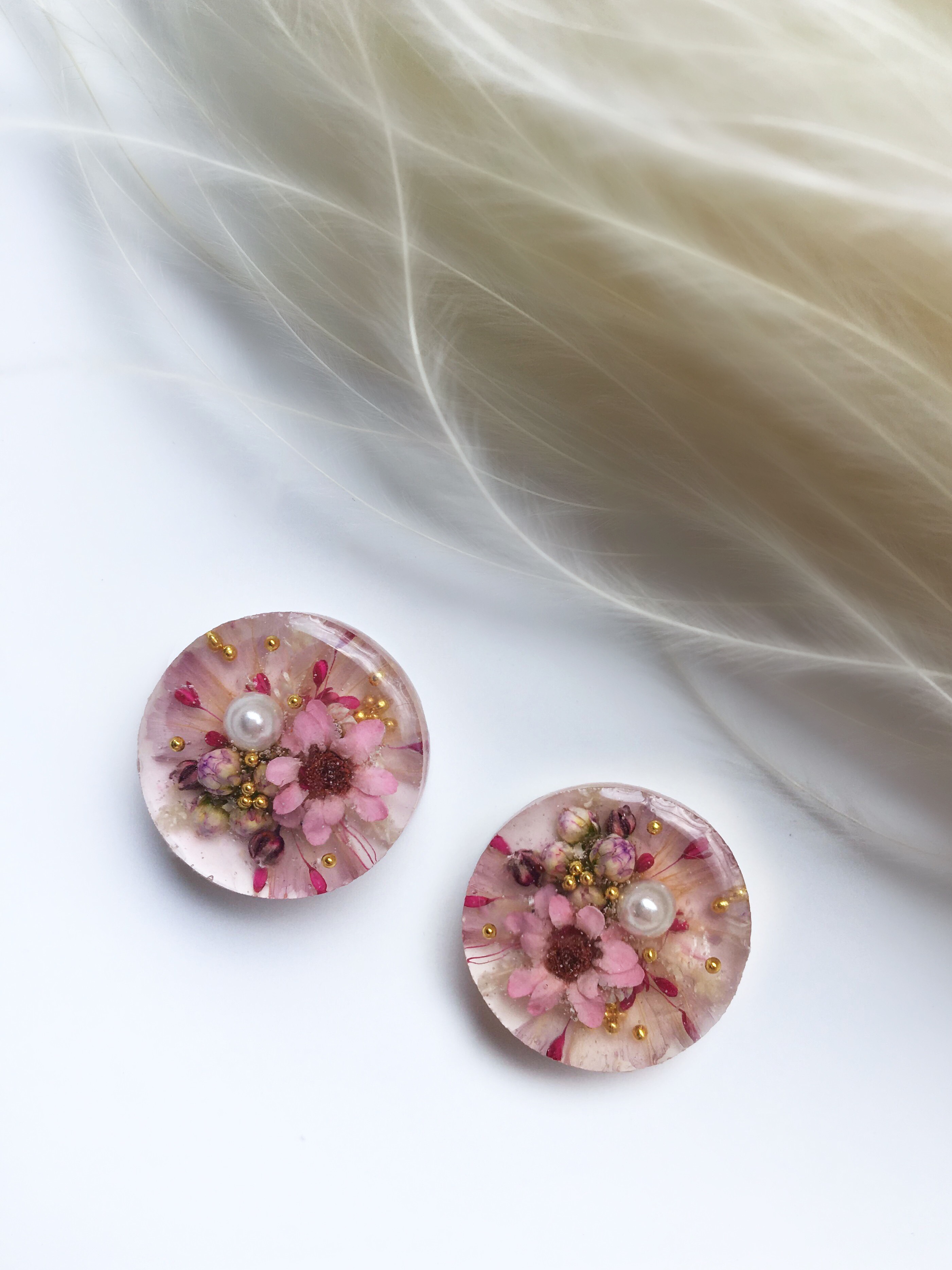 🌸受注製作🌸 Beautiful Light Pink Bouquet  (ピアス・イヤリング)