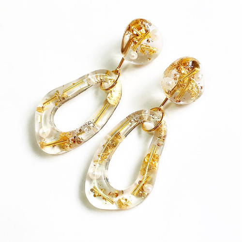 【送料無料】2way kikagaku clear bijou design #gold