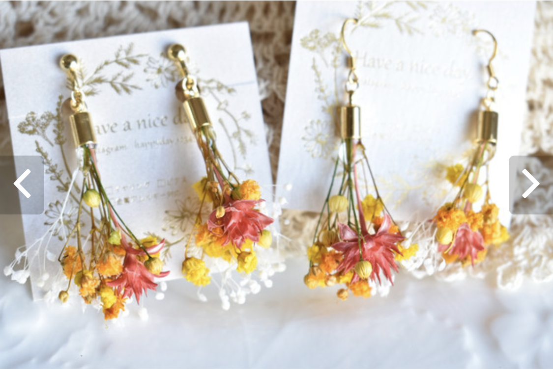 ビタミンカラー❁ブーケピアス・イヤリング