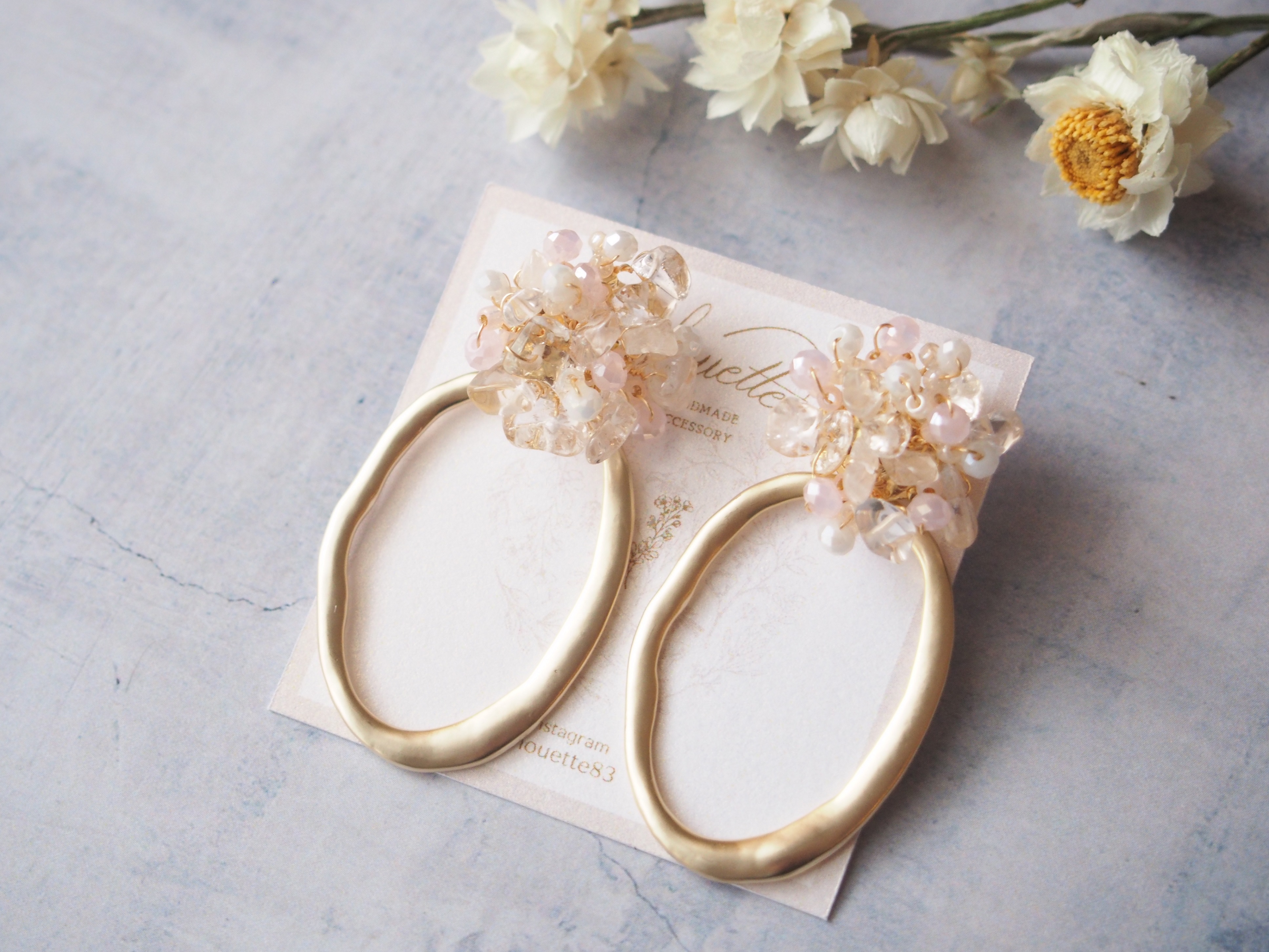 bloom showerピアス/イヤリング(crystal)