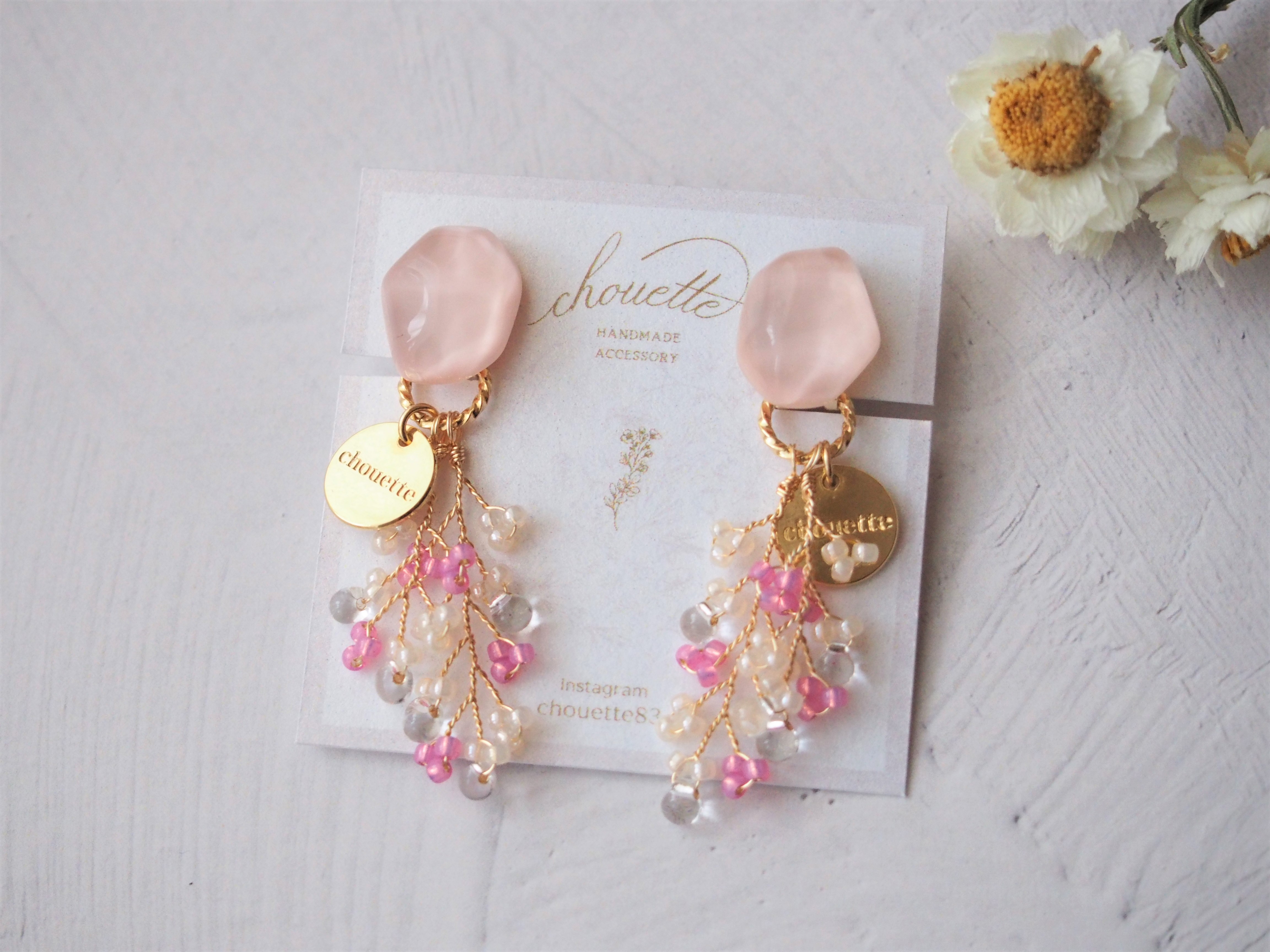 melty ice ピアス/イヤリング（pink)