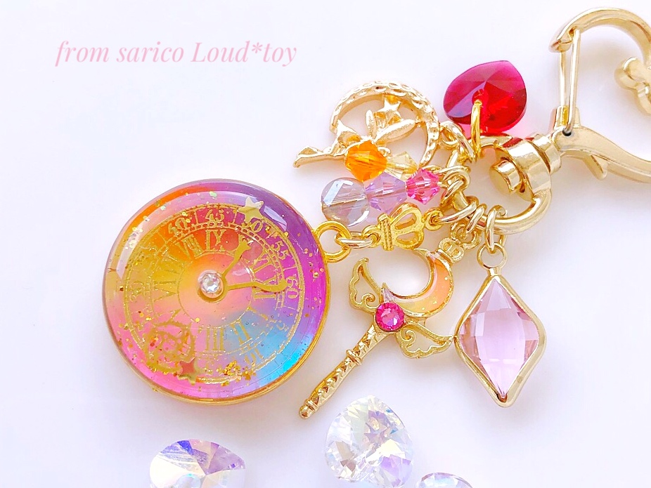 時空への時計チャーム(red)