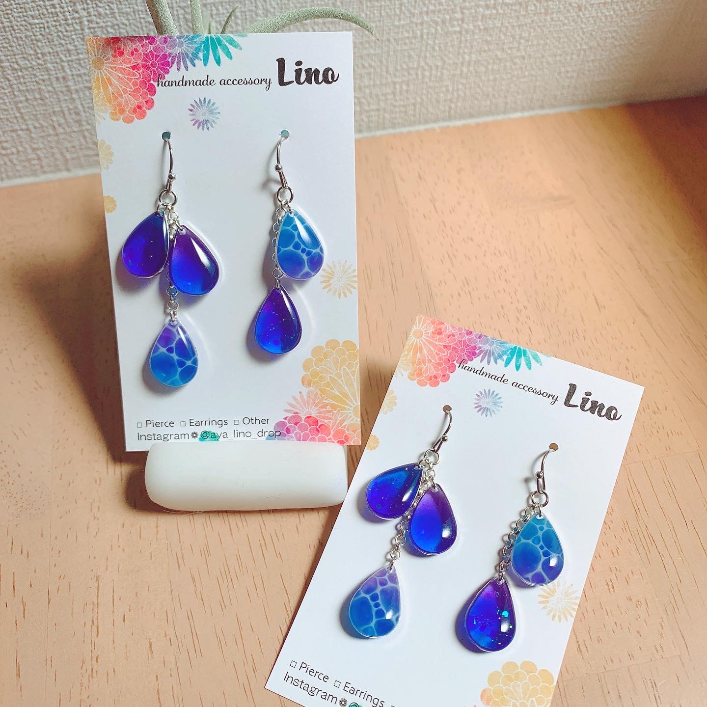 こつぶドロップアシメピアス moonlit sea