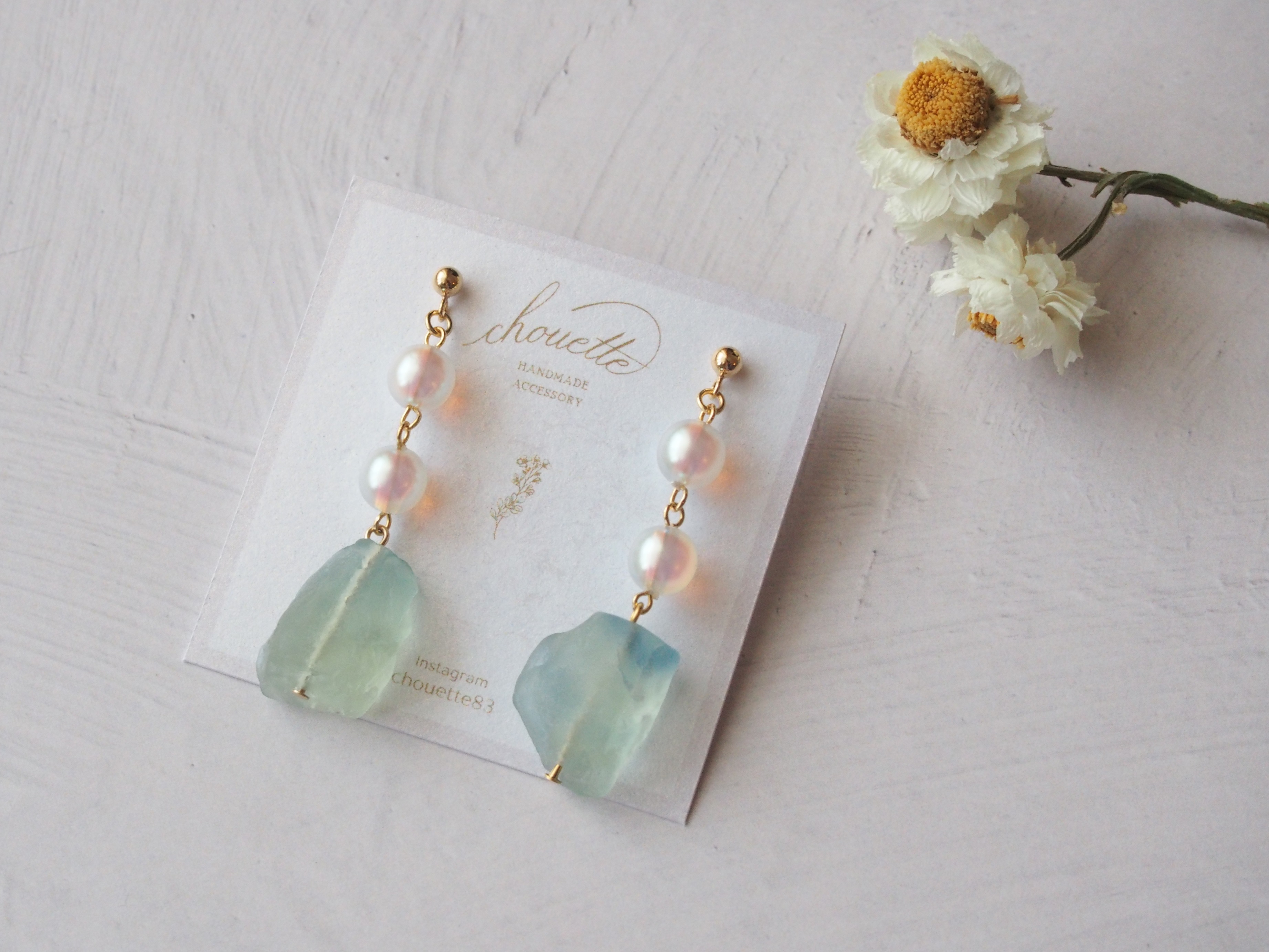 フローライトピアス/イヤリング