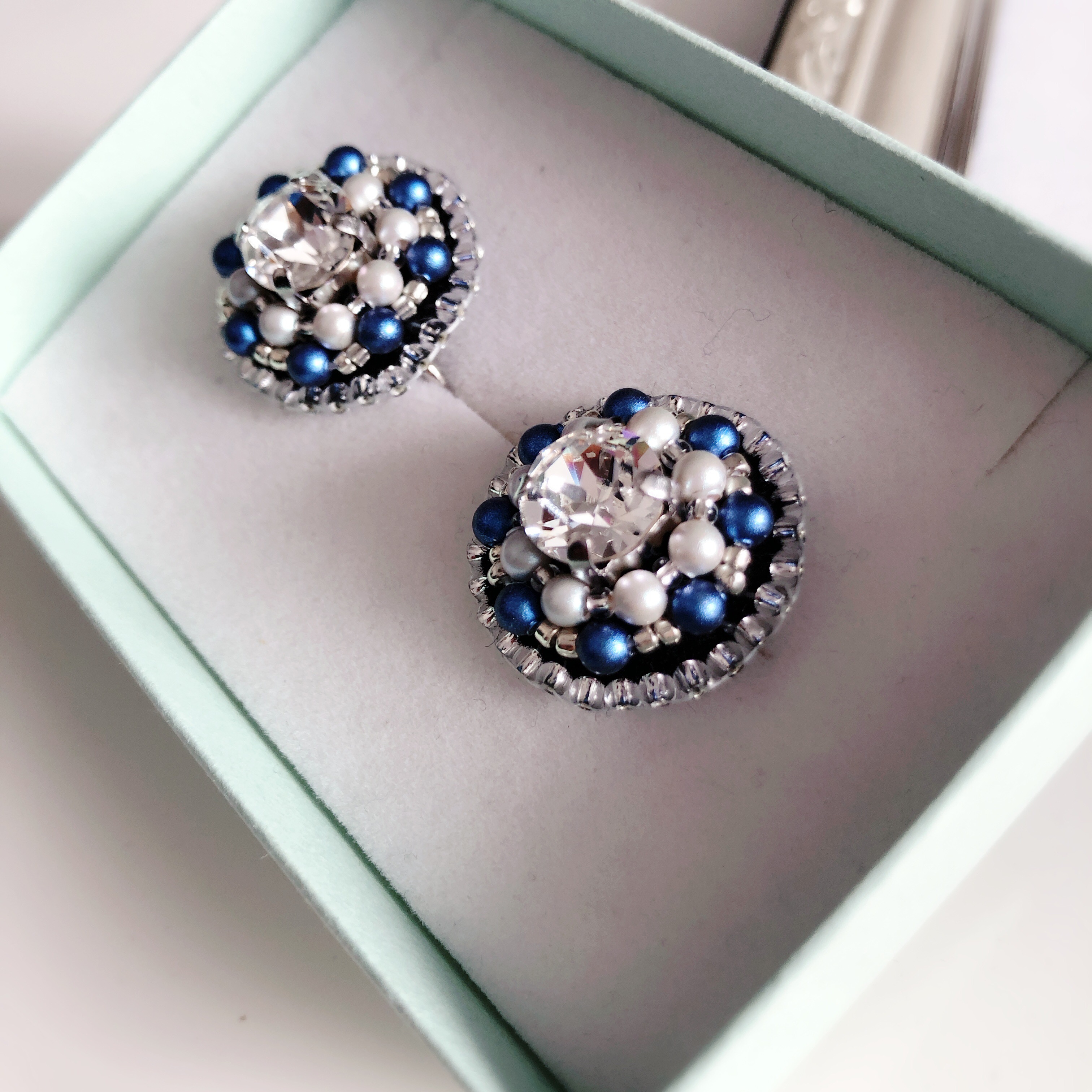  ❤︎受注制作❤︎Dolce ドルチェシリーズ   blueberry (ピアスorイヤリング) 