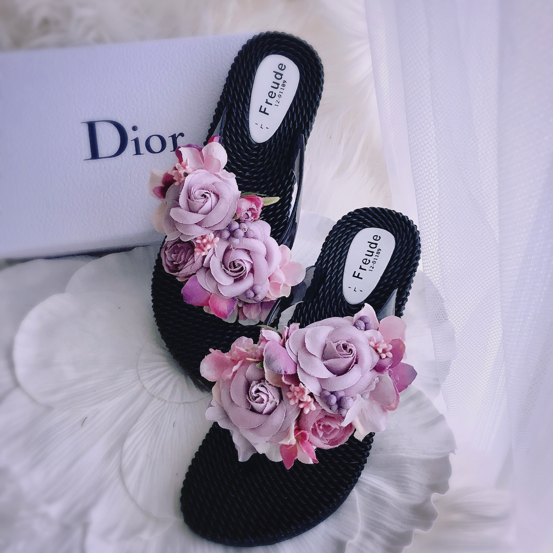 フラワービーチサンダル