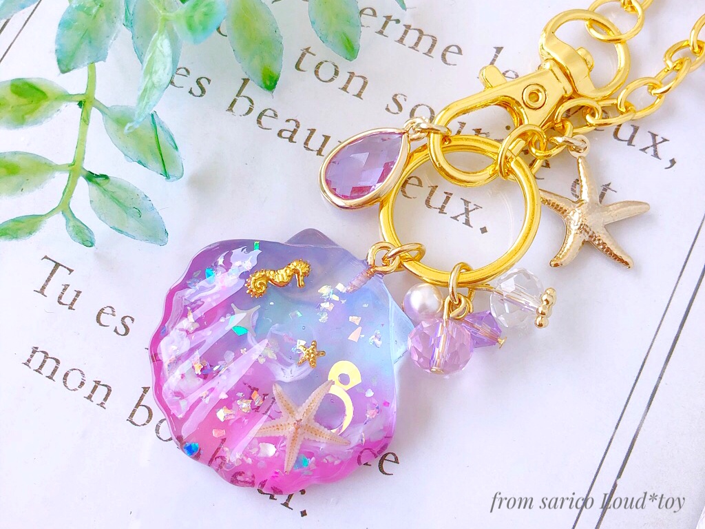 マーメイドshellバッグチャーム